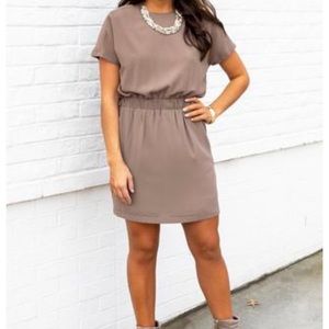 Cinched Dress, Mocha